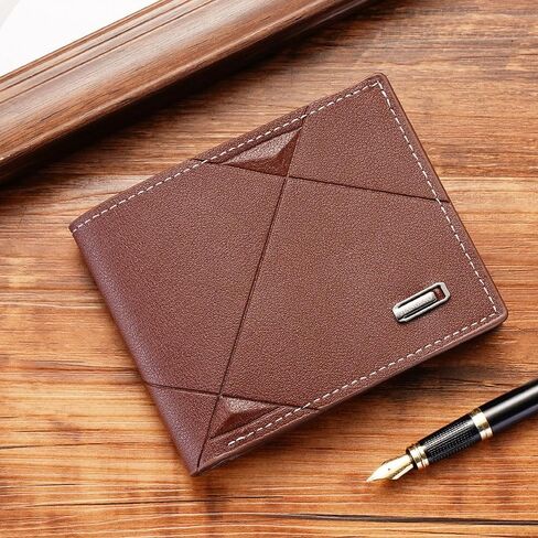 1pc Beautiful Men's Horizontal Wallet With Multi-compartment Box, Foldable PU Men's Wallet Is Trendy And Youthful For Men in Saudi Arabia