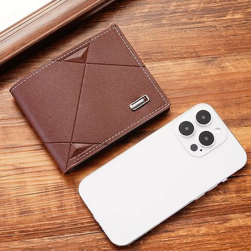1pc Beautiful Men's Horizontal Wallet With Multi-compartment Box, Foldable PU Men's Wallet Is Trendy And Youthful For Men in Saudi Arabia