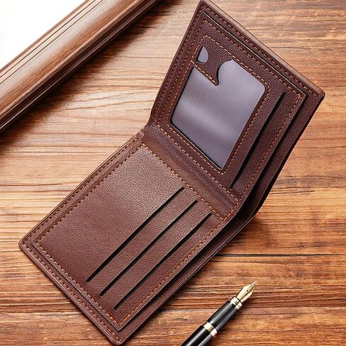 1pc Beautiful Men's Horizontal Wallet With Multi-compartment Box, Foldable PU Men's Wallet Is Trendy And Youthful For Men in Saudi Arabia