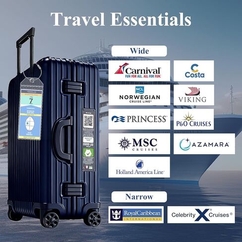 5 Pack Celebrity Luggage Tags for Suitcases, 7.48x2.75 Fits All Fits Celebrity Ships & Tags, Waterproof Clear Luggage Bag Tag Holders with Metal Ring for 2025 & 2026 Cruise Ships Essentials in Kuwait