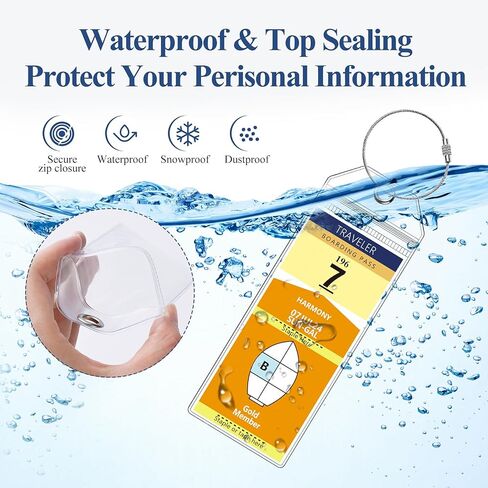 5 Pack Celebrity Luggage Tags for Suitcases, 7.48x2.75 Fits All Fits Celebrity Ships & Tags, Waterproof Clear Luggage Bag Tag Holders with Metal Ring for 2025 & 2026 Cruise Ships Essentials in Kuwait