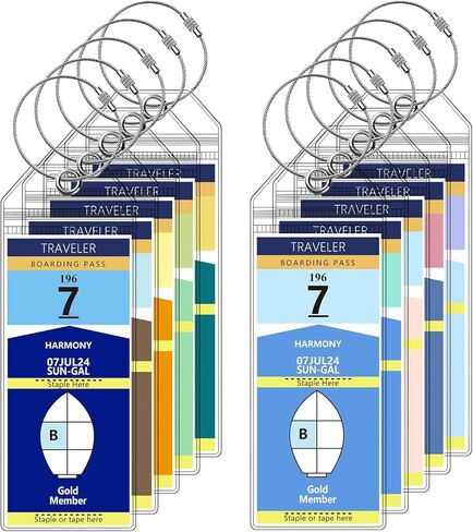 5 Pack Celebrity Luggage Tags for Suitcases, 7.48x2.75 Fits All Fits Celebrity Ships & Tags, Waterproof Clear Luggage Bag Tag Holders with Metal Ring for 2025 & 2026 Cruise Ships Essentials in Kuwait