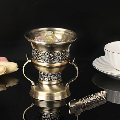 JUXYES Vintage Incense Burner Holder with Ash Catchers and Tongs, Metal Censer Antique Charcoal insencents Burner Zinc Alloy Spiritual Aromatherapy Yoga Meditation Retro Home Decoration in Saudi Arabia