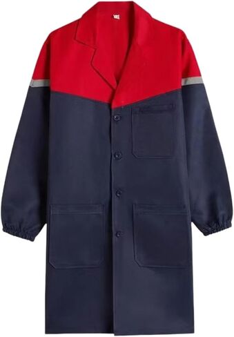 Men Warehouse Work Coat with Pockets Overcoat Smock Lightweight Factory Coat in Saudi Arabia