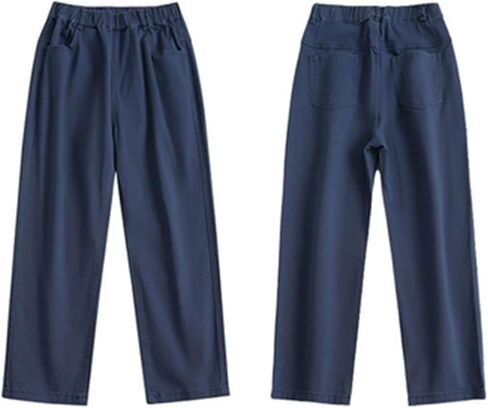 Boys Uniform Pants High Waisted Wide Leg Dress Pants Casual Trousers with Pockets for Youth Boys and Girls in Saudi Arabia