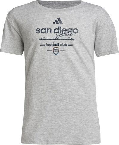 تي شيرت Adidas للجنسين للأطفال San Diego Fc Vintage World Pre-Game قصير الأكمام in Kuwait