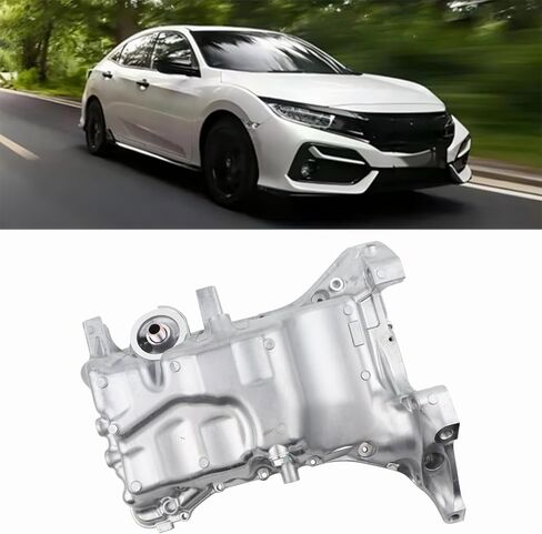 264-271 Engine Oil Pan with Drain Plug Compatible with 2016-2020 Honda Civic Replace #112005BAA00 in Saudi Arabia