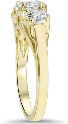 P3 POMPEII3 Pompeii 1 3/8 قيراط خاتم من الذهب بثلاثة أحجار من الألماس عيار 14 قيراط ذهب أصفر in Kuwait