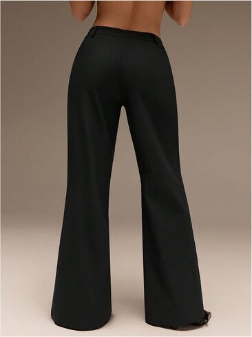 Floerns Women's Dressy Casual Low Rise Suit Work Pants Bell Bottom Business Casual Office Flare Trousers in Saudi Arabia