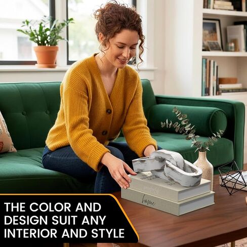 Modern Decorative books Set of 2 Premium Linen Hardcover Fake/Faux Book Box & Paulownia Wooden Chain for Coffee Table Decor and Shelf Decoration,Jewelry Box,Photo Storage in Saudi Arabia