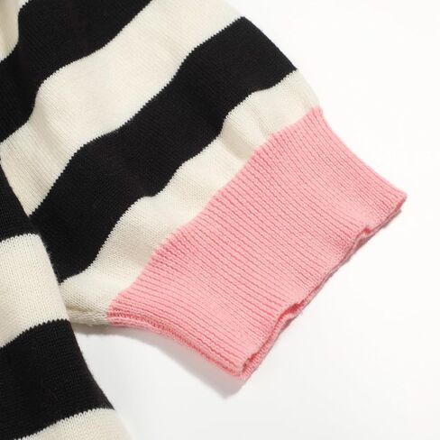 قمصان بولو نسائية من OXKNIT بأكمام قصيرة، نمط عصري من الستينيات، خطوط كلاسيكية باللون الأسود، قمصان كاجوال مع زر ربع in Kuwait