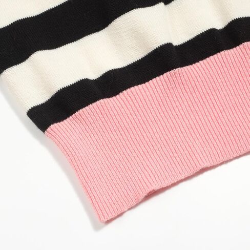 قمصان بولو نسائية من OXKNIT بأكمام قصيرة، نمط عصري من الستينيات، خطوط كلاسيكية باللون الأسود، قمصان كاجوال مع زر ربع in Kuwait