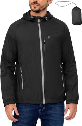 Little Donkey Andy Men's Packable Lightweight Hooded Jacket Windproof Breathable Windbreaker Jacket for Hiking Running in Saudi Arabia