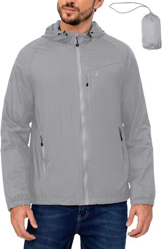 Little Donkey Andy Men's Packable Lightweight Hooded Jacket Windproof Breathable Windbreaker Jacket for Hiking Running in Saudi Arabia