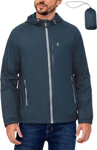 Little Donkey Andy Men's Packable Lightweight Hooded Jacket Windproof Breathable Windbreaker Jacket for Hiking Running in Saudi Arabia