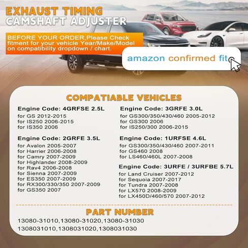 PANGOLIN 13050-0P010 عمود الحدبات توقيت والعتاد ضرس لتاكوما تندرا 4 عداء 4.0L V6 أجزاء محرك ما بعد البيع، استبدال OE 130500P010 13050-31030 1305031030 in Saudi Arabia