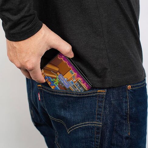Buckle-Down Nickelodeon Wallet, Bifold, Teenage Mutant Ninja Turtles Battle Rocksteady Arcade Scene, Vegan Leather in Saudi Arabia