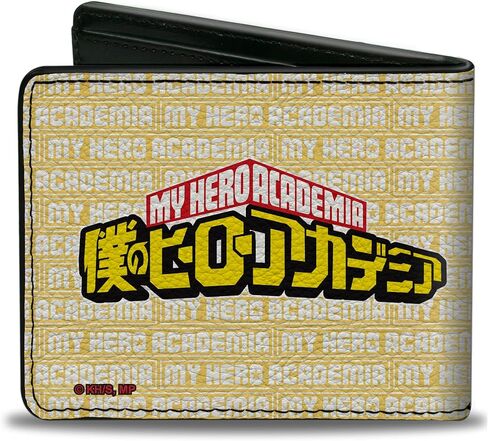 Buckle-Down Crunchyroll Wallet, Bifold, My Hero Academia All Might Pose and Title Logo Yellow White, Vegan Leather in Saudi Arabia
