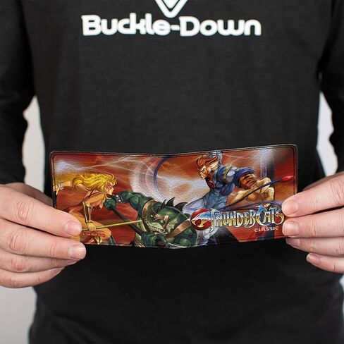 ThunderCats Wallet, Bifold, Thundercats Slithe Cheetara Tygra Battle Scene, Vegan Leather in Saudi Arabia
