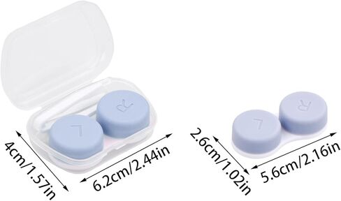 6 Pack Contact Lens Cases, Portable Storage Box, Mini Eyes Container, Removal Tool, Lenses Holder Box with Left/Right Caps, for Business Trip, Travel in Saudi Arabia