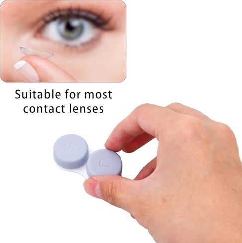6 Pack Contact Lens Cases, Portable Storage Box, Mini Eyes Container, Removal Tool, Lenses Holder Box with Left/Right Caps, for Business Trip, Travel in Saudi Arabia