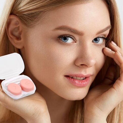 6 Pack Contact Lens Cases, Portable Storage Box, Mini Eyes Container, Removal Tool, Lenses Holder Box with Left/Right Caps, for Business Trip, Travel in Saudi Arabia