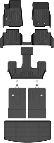 All Weather Floor Mats & Cargo Liner for Honda Pilot 2009-2015 Custom Fit Full Set Accessories - Black in Kuwait