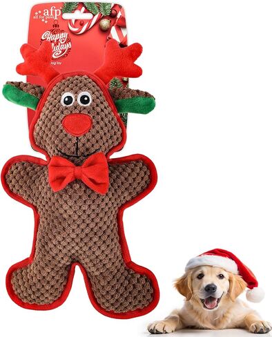 ALL FOR PAWS AFP MerryTough Buddy - Christmas Dog Toy (Christmas Tree Santa Gingerbread Man) in Saudi Arabia