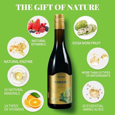XISSA NONI.Noni Juice,Noni Enzyme,100% Pure Natural Low Calorie Organic Superfood Beverages, Promote Overall Health and Intestinal Digestion Balance,The Natural Ecology of The Xisha Islands. Each Bottle Is 500ML,1 Bottles in Kuwait