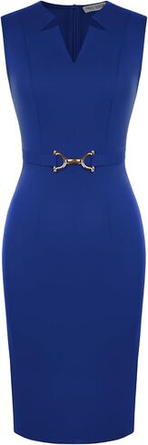 GRACE KARIN Work Dresses for Women 2026,V Neck Business Office Bodyon Dress,Sleeveless Pencil Semi Formal Midi Dress in Kuwait