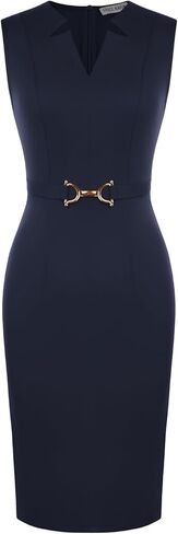 GRACE KARIN Work Dresses for Women 2026,V Neck Business Office Bodyon Dress,Sleeveless Pencil Semi Formal Midi Dress in Kuwait