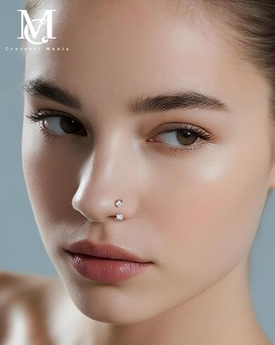 CM Crareesi Mania 20G Nose Rings Hoops 316L Stainless Steel Horseshoe Nose Ring Studs Internally Threaded Flat Back Lip Rings Helix Tragus Cartilage with Piercing Grabber Tool in Saudi Arabia