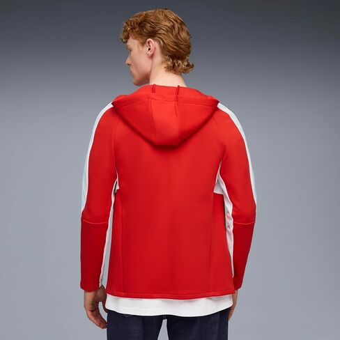 PUMA Men's Standard Chivas Evostripe Hooded Jacket, Red-White AH25 in Saudi Arabia