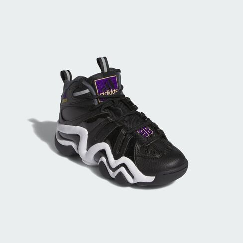 حذاء كرة السلة Adidas Crazy 8 Grade School (أسود أساسي/أرجواني ملكي/أبيض سحابي) in Kuwait