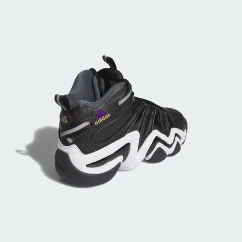 حذاء كرة السلة Adidas Crazy 8 Grade School (أسود أساسي/أرجواني ملكي/أبيض سحابي) in Kuwait