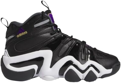 حذاء كرة السلة Adidas Crazy 8 Grade School (أسود أساسي/أرجواني ملكي/أبيض سحابي) in Kuwait