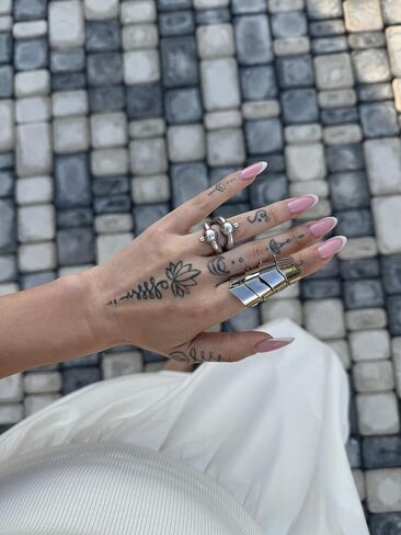 مجوهرات UHI والمزيد، خاتم Vogue ذو الطابقين، فضة استرلينية 925، مقاس 16.5 in Kuwait