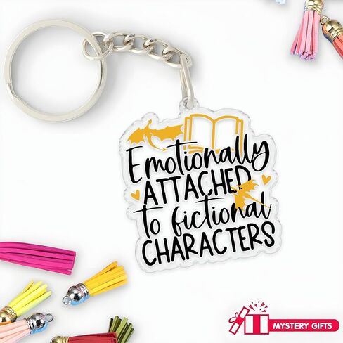 The Audacity Keychains 2 Inches Bookish, Keychain Keys Handbags Backpacks Acrylic Material DIY Accessories in Saudi Arabia