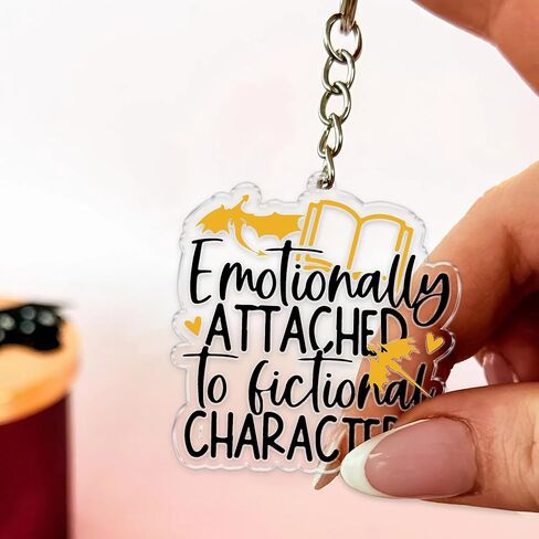 The Audacity Keychains 2 Inches Bookish, Keychain Keys Handbags Backpacks Acrylic Material DIY Accessories in Saudi Arabia