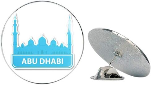 Abu Dhabi Round Metal 0.75" Lapel Pin Hat Shirt Pin Tie Tack Pinback in Saudi Arabia