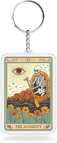 The Audacity Keychains 2 Inches Bookish, Keychain Keys Handbags Backpacks Acrylic Material DIY Accessories in Saudi Arabia