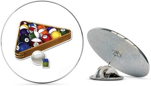 البلياردو بركة معدنية 0.75 "طية صدر السترة قبعة دبوس التعادل تك Pinback in Kuwait