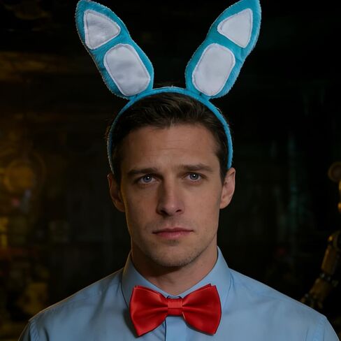 Blue Bunny Ears Headband and Red Bow Tie Set, Costume Accessories, Party Dress Up, Light Blue and Red in Saudi Arabia