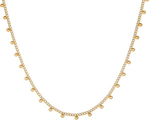 قلادة سلسلة ذهبية للنساء 18 قيراط مطلية بالذهب من الفولاذ المقاوم للصدأ قلادة داينتي ستار كروس القلب قلادة سلاسل بسيطة حساسة الحد الأدنى مجوهرات عصرية in Kuwait