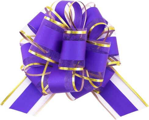 FORBINBO 6Pcs 6inch Pull Bow Gift Wrapping,Pull Bow For Gift Basket, Gift Bag Box Wrapping Decor, Valentines Day, Birthday, Anniversary, Wedding, Flower Packaging (Baby Blue) in Saudi Arabia