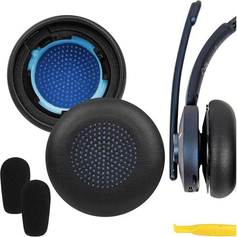 Geekria QuickFit Replacement Ear Pads for Anker Powerconf H700, H500 Headphones Ear Cushions, Headset Earpads, Ear Cups Cover Repair Parts (Black) in Saudi Arabia