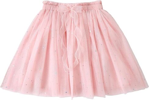 Jastore Girls Sweet Layered Sequins Tutu Skirt Bowknot Party Birthday Dance Princess Skirt in Saudi Arabia