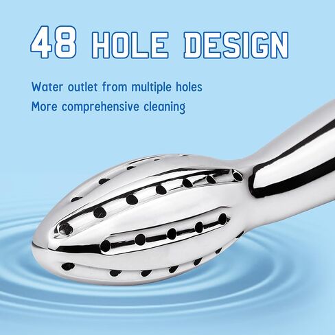 دش دش دش حقنة شرجية منظف الدش نظام حقنة شرجية، فوهة دش مياه محمولة، مجموعة تنظيف مهبلية لشطف الشرج للرجال والنساء، فضي (ألومنيوم) in Kuwait