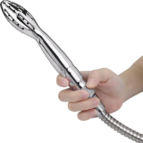 دش دش دش حقنة شرجية منظف الدش نظام حقنة شرجية، فوهة دش مياه محمولة، مجموعة تنظيف مهبلية لشطف الشرج للرجال والنساء، فضي (ألومنيوم) in Kuwait