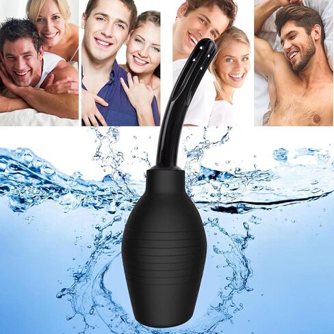 Anal Douche Enema Bulb Vaginal Douche Enema Cleaner for Women’s or Man’s Health for Water Or Coffee Colon Cleansing, Detox and Constipation (Black, 10.4 Ounce)… in Saudi Arabia